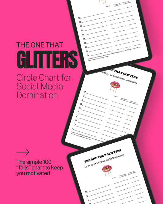 THE ONE THAT GLITTERS CIRCLE CHART FOR SOCIAL MEDIA