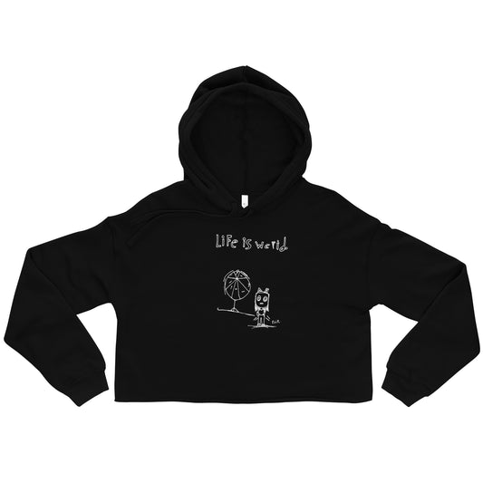 "Life is Weird" Crop Hoodie | The One That Glitters Official Merch